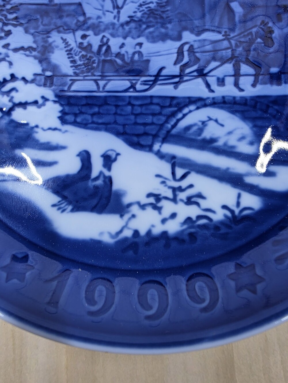 Royal Copenhagen 1999 The Sleigh Ride Annual Christmas Plate Denmark - Picture 8 of 8